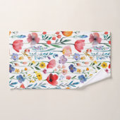 Fleurs de printemps colorées motif (Serviette à main)