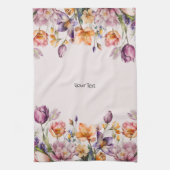 Fleurs de printemps colorées Serviettes de cuisine (Vertical)