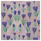 Fleurs de printemps, Crocus violet tissu d'illustr (Détail)