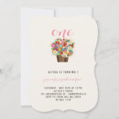 Fleurs de printemps Cupcake 1er Invitation de fête (Devant)