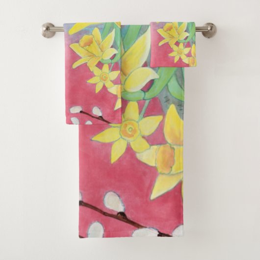 Fleurs de printemps - Daffodiles, Saule, Violets (En situation)
