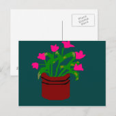 Fleurs de printemps dans une carte postale Planter (Devant / Derrière)