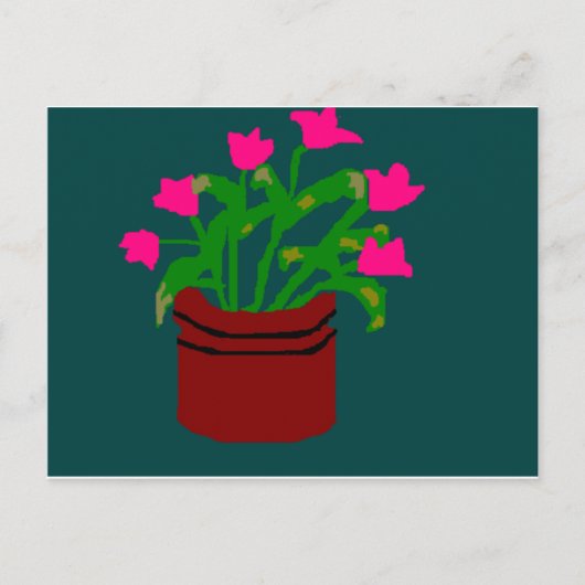 Fleurs de printemps dans une carte postale Planter (Devant)