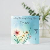 Fleurs de printemps d'été sur carte d'anniversaire (Debout devant)