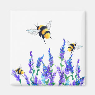 Fleurs de printemps et abeilles Flying Magnet Cade