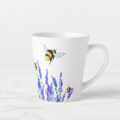 Fleurs de printemps et abeilles Volant Mug - Peint (Droite)