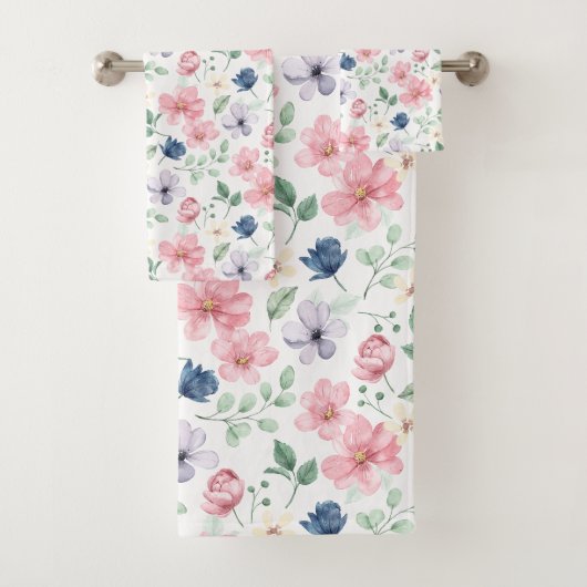 Fleurs de printemps et Motif Feuille (En situation)