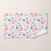 Fleurs de printemps et Motif Feuille (Serviette à main)