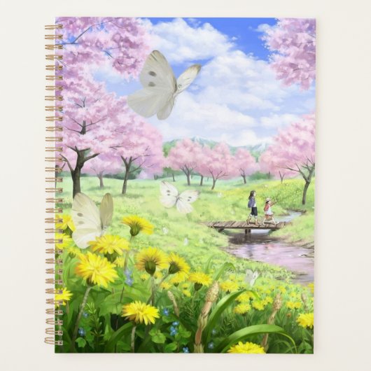 Fleurs de printemps et papillons (Devant)
