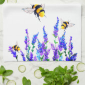 Fleurs de printemps et serviette de cuisine des ab (Plié)