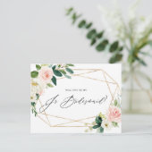 Fleurs de printemps géométriques Soyez ma carte mè (Debout devant)