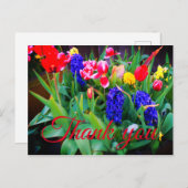 Fleurs de printemps Merci #3 Carte postale (Devant / Derrière)
