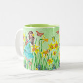 Fleurs de printemps mignonnes Mug (Devant gauche)