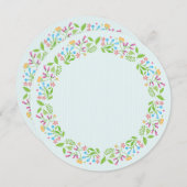 Fleurs de printemps Pâques Fer Brunch Invitation 2 (Devant / Derrière)