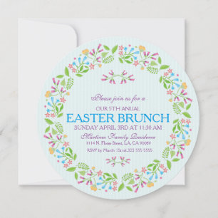 Fleurs de printemps Pâques Fer Brunch Invitation 2