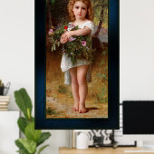 Fleurs De Printemps van William Bouguereau Poster (Thuiskantoor)