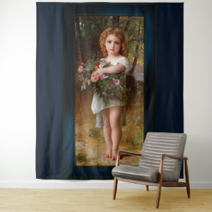 Fleurs De Printemps van William Bouguereau Wandkleed