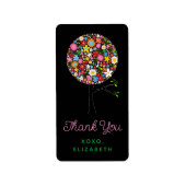 Fleurs de printemps Whimsical Pop Tree Étiquettes (Devant)