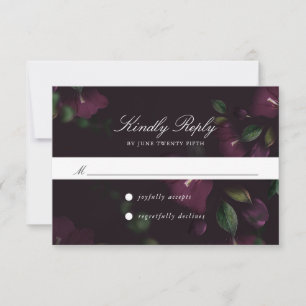 Fleurs de Prunier Foncé   Carte RSVP