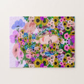 Fleurs de puzzle mère et bébé (Horizontal)