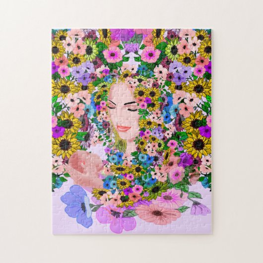 Fleurs de puzzle mère et bébé (Vertical)
