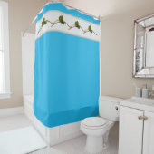 Fleurs de raisin - Rideau de douche lagon (En situation)