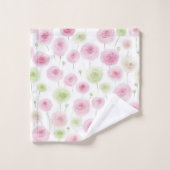 Fleurs de Ranunculus Menthe Rose (Gant de toilette)