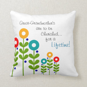 Fleurs de ressort de coussin d'arrière grand-mèr