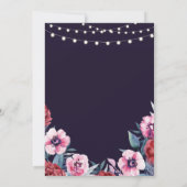 Fleurs de retraite Invitation Marine rose (Dos)