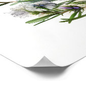 Fleurs de romarin bleu Poster d'impression (Coin)