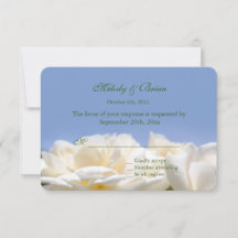 fleurs de rose blanches pures rsvp de mariage