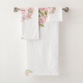 Fleurs de rose rose blush aquarelle monogramme flo (En situation)