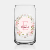 Fleurs de rose rose blush aquarelle monogramme flo (Recto)