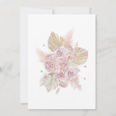 Fleurs de rose rose pâle Baby shower Invitation (Dos)