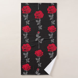 Fleurs de rose rouge motif vintages abstraites