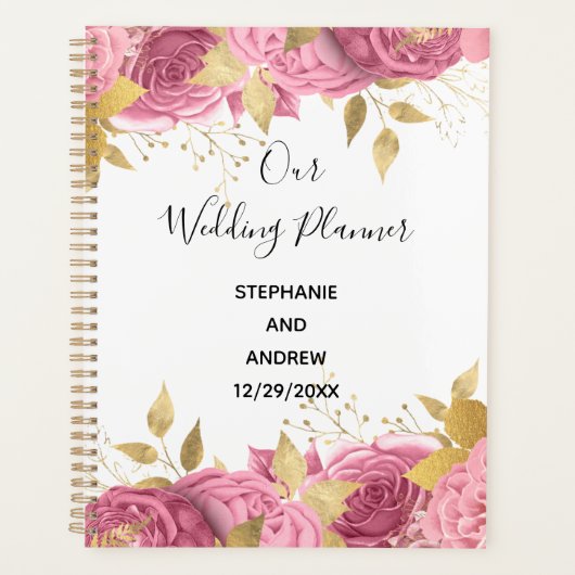 Fleurs de roses dorées élégantes pour mariage (Devant)