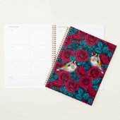 Fleurs de roses rouges et oiseaux d'or (Devant avec enveloppe)