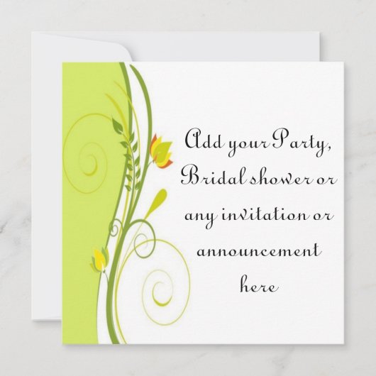 Fleurs de rotation Floral Invitation multi-usages (Devant)