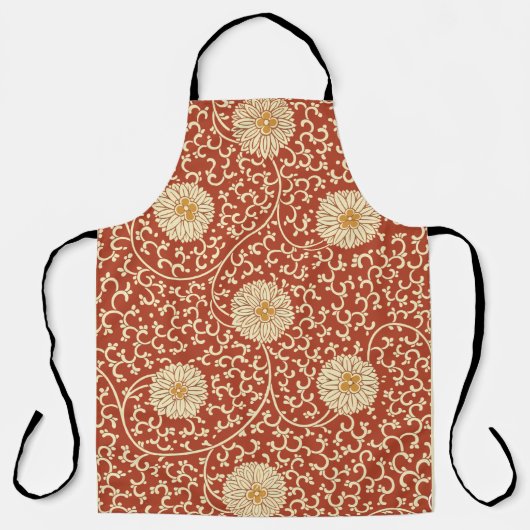 Fleurs de rouille sur tout l'imprimé tablier (Recto)