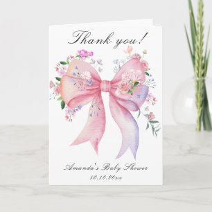 Fleurs de ruban floral Fille Baby Shower Merci