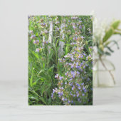 Fleurs De Sage Bleu Invitations Personnalisées (Debout devant)