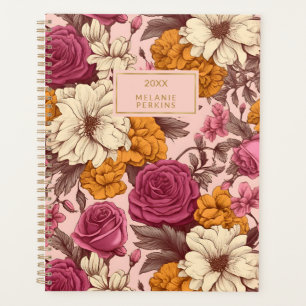 Fleurs de sauce rose crème vintage Florale