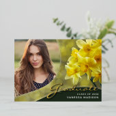 Fleurs de script élégantes | Carte moderne Photo G (Debout devant)