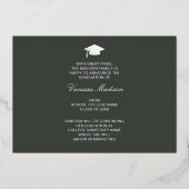 Fleurs de script élégantes | Carte moderne Photo G (Verso)