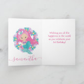 Fleurs de sirène Carte d'anniversaire (Intérieur)