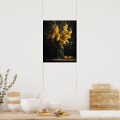 Fleurs de Snapdragon Jaune Art Imprimer Poster (Cuisine)