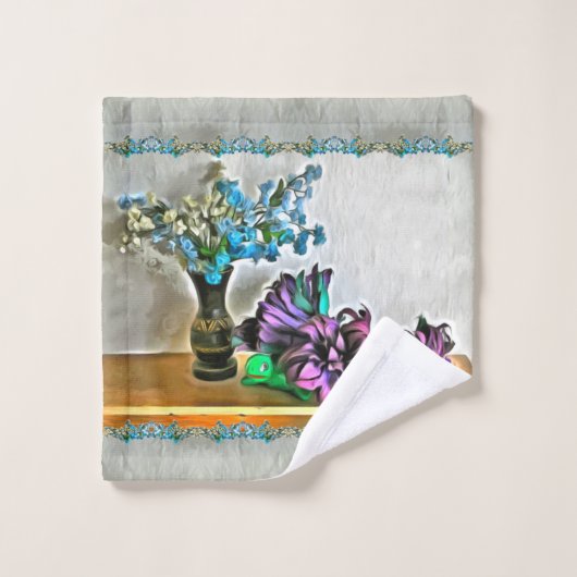 Fleurs de soie et de rousseur de maïs 2190 (Gant de toilette)