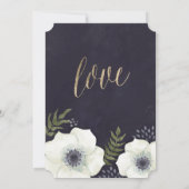 Fleurs de soirée d'été Carte de mariage "Save the  (Dos)