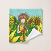 Fleurs de soleil (Gant de toilette)
