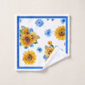 Fleurs de soleil (Gant de toilette)